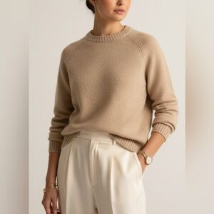 Boden Beige Crew Neck Sweater